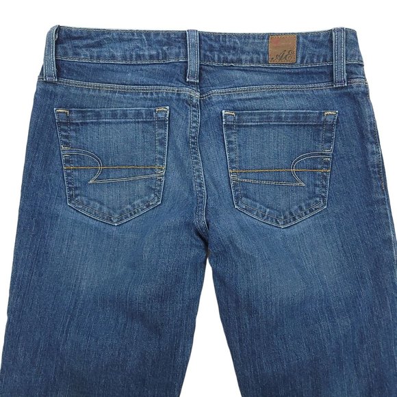 American Eagle Skinny Low Rise Jeans Womens Size 2 Medium Wash Denim - Picture 5 of 9